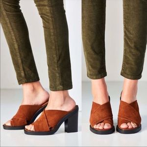 Urban Outfitters faux suede mules